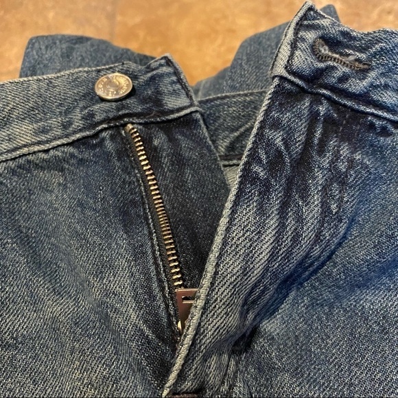 TOMMY HILFIGER Blue Girlfriend Crop Distressed Ripped Jeans Size 27 - Picture 5 of 12